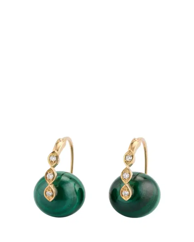 Sydney Evan 14K Yellow Gold Marquise Eye Bead Earrings