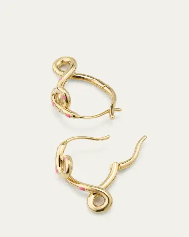 Bea Bongiasca Margherita 9K Yellow Gold & Enamel Daisy Earrings | Thumbnail 4