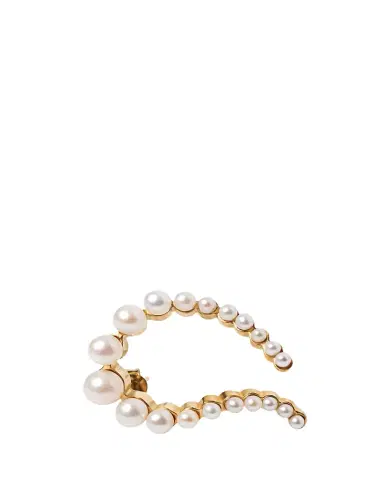 Beatriz Palacios 18k Gold Vermeil and Graduated Pearl Earrings | Thumbnail 1