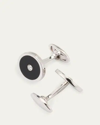 Jan Leslie Men's Black Onyx and Diamond Cufflinks | Thumbnail 4 Jan Leslie Men's Black Onyx and Diamond Cufflinks | Thumbnail 4