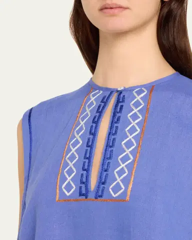 Thierry Colson Apolonia Embroidered Cotton Midi Dress | Thumbnail 5 Thierry Colson Apolonia Embroidered Cotton Midi Dress | Thumbnail 5