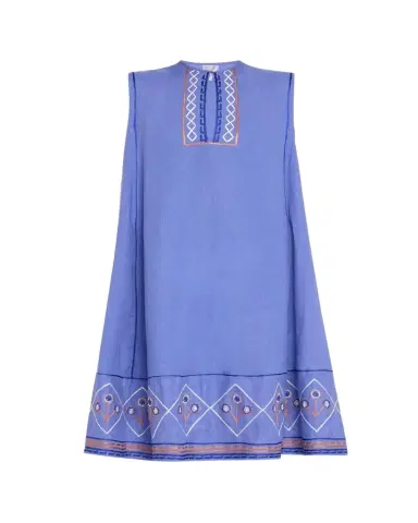 Thierry Colson Apolonia Embroidered Cotton Midi Dress | Thumbnail 1 Thierry Colson Apolonia Embroidered Cotton Midi Dress | Thumbnail 1