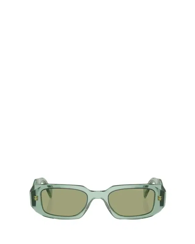 Prada Mirrored Rectangle Acetate Logo Sunglasses