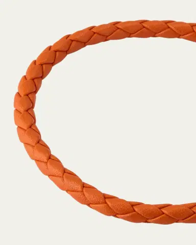 Jan Leslie Men's Braided Leather Magnetic Bracelet | Thumbnail 3