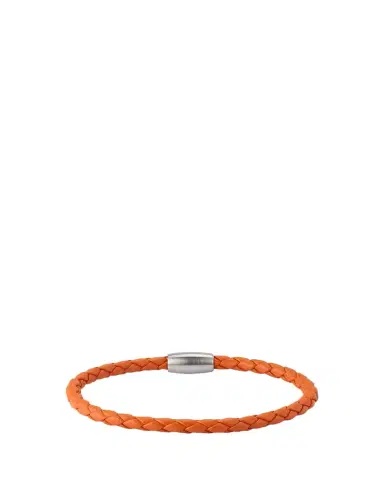 Jan Leslie Men's Braided Leather Magnetic Bracelet | Thumbnail 1
