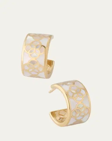 Jan Leslie Petal Gemstone Huggie Earrings | Thumbnail 3