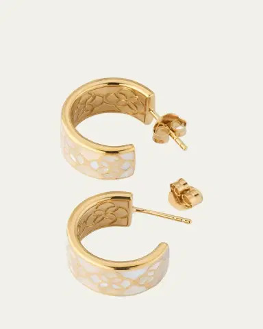 Jan Leslie Petal Gemstone Huggie Earrings | Thumbnail 4