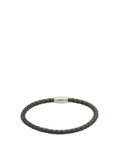 Jan Leslie Men's Woven Leather Bracelet | Thumbnail 1