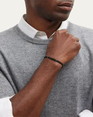 Jan Leslie Men's Double Strand Micro-Bead Bracelet | Thumbnail 2