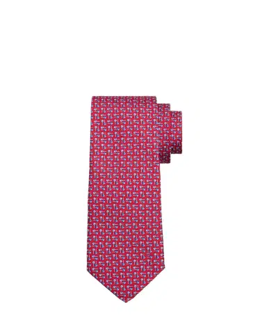 Ferragamo Men's Micro-Lollipop Print Tie | Thumbnail 1
