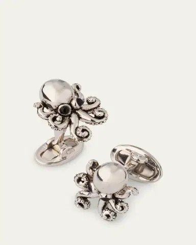 Jan Leslie Men's Sterling Silver Octopus Cufflinks | Thumbnail 3
