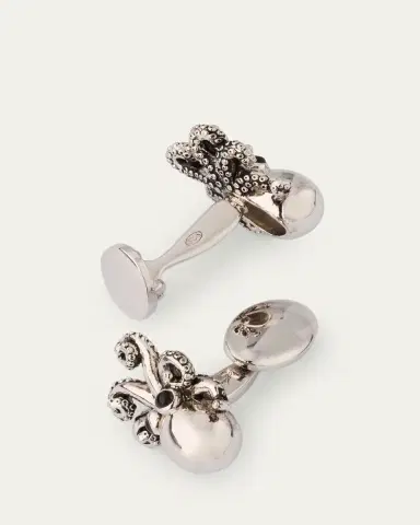 Jan Leslie Men's Sterling Silver Octopus Cufflinks | Thumbnail 4