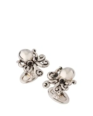 Jan Leslie Men's Sterling Silver Octopus Cufflinks | Thumbnail 1
