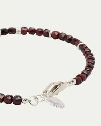 Jan Leslie Men's Gemstone Skull Beaded Bracelet | Thumbnail 4