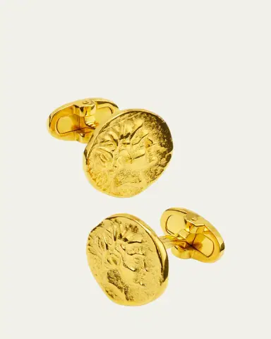 Jan Leslie Men's 18K Gold Vermeil Coin Cufflinks | Thumbnail 4