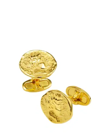 Jan Leslie Men's 18K Gold Vermeil Coin Cufflinks | Thumbnail 1