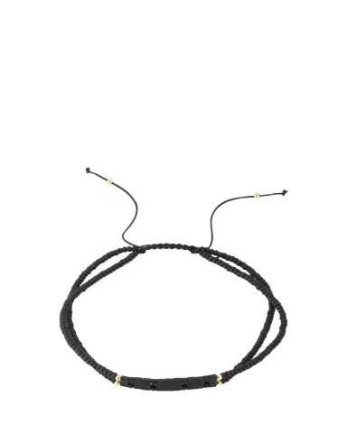Jan Leslie Men's Glass Micro-Bead Pull Cord Bracelet | Thumbnail 1
