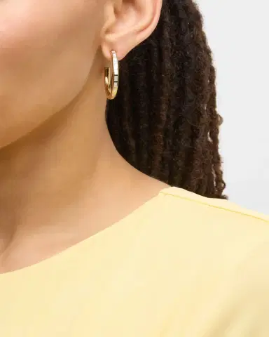 Jan Leslie Dash Rectangle Gemstone Hoop Earrings | Thumbnail 2 Jan Leslie Dash Rectangle Gemstone Hoop Earrings | Thumbnail 2