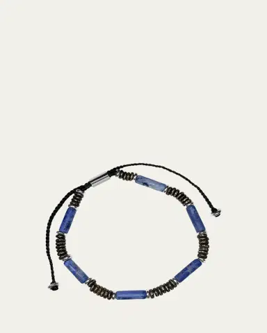 Jan Leslie Men's Cylinder Gemstone Beaded Bracelet | Thumbnail 3
