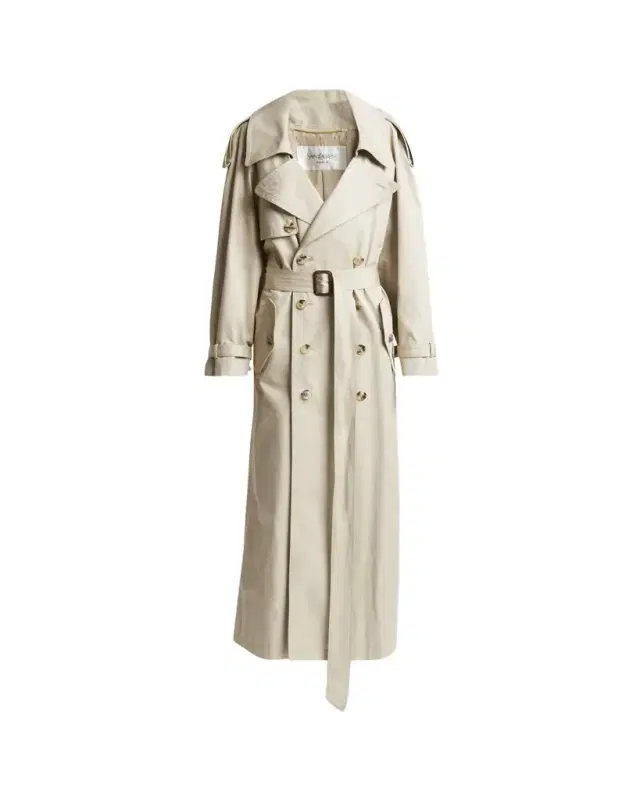 Belted Long Trench Coat