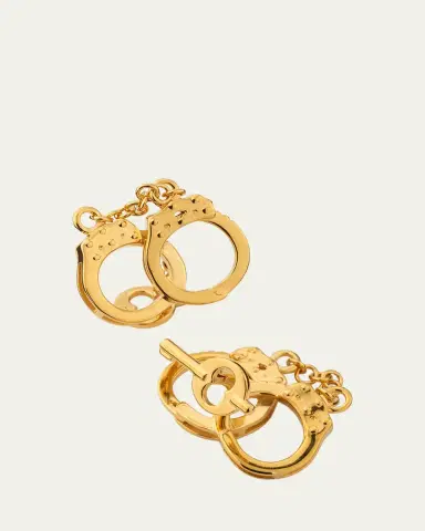 Jan Leslie Men's 18K Gold Vermeil Handcuff Cufflinks | Thumbnail 3