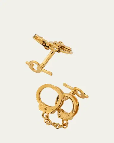 Jan Leslie Men's 18K Gold Vermeil Handcuff Cufflinks | Thumbnail 4