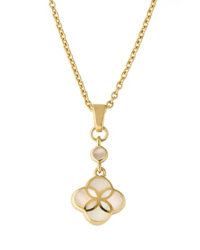Jan Leslie Single Petal Mother of Pearl Drop Necklace