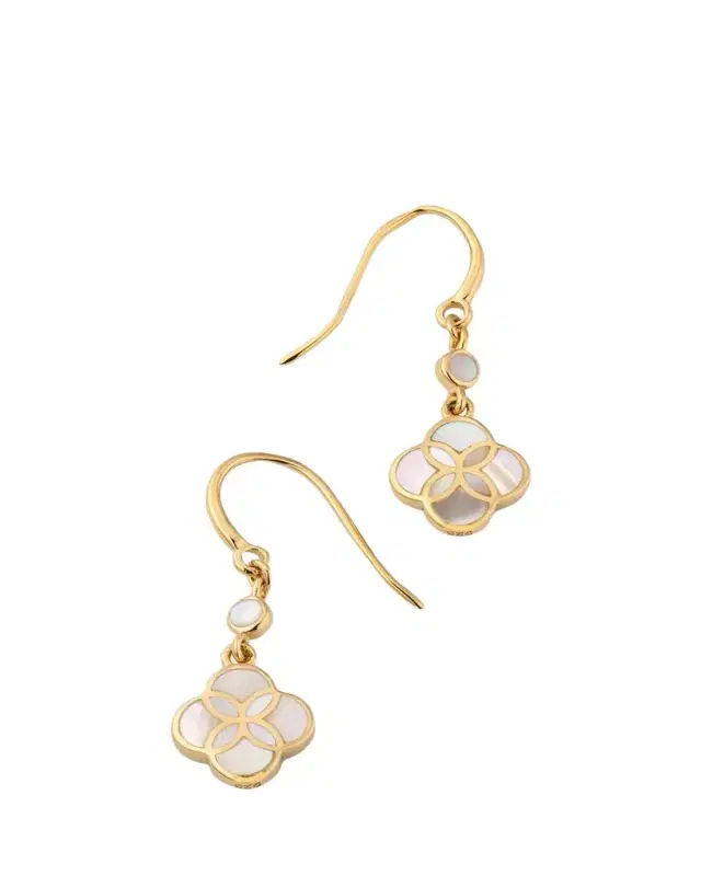 Jan Leslie Petal Gemstone Drop Earrings