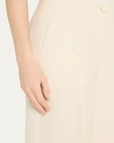 Brioni Camilla Wide Leg Silk Wool Trousers | Thumbnail 5