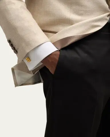 Jan Leslie Men's 18K Gold Vermeil Bullion Bar Cufflinks | Thumbnail 5