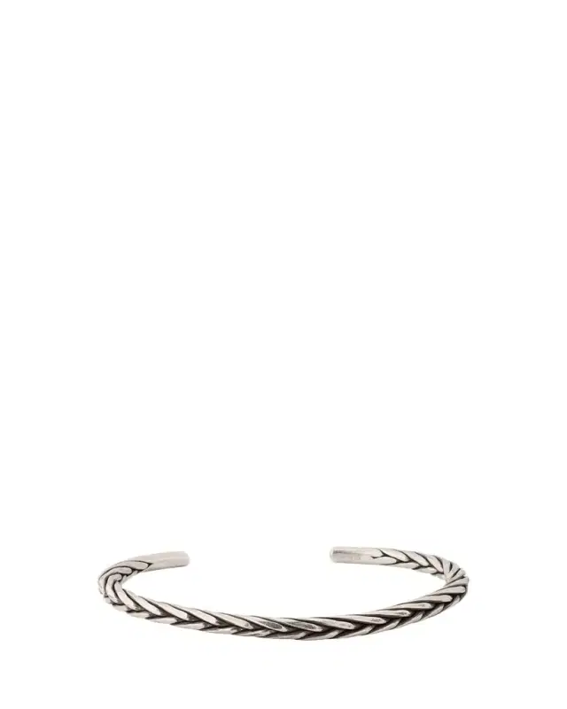 Jan Leslie Men's Twist Rope Sterling Silver Cuff Bracelet