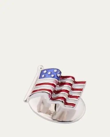 Jan Leslie Men's American Flag Tuxedo Studs | Thumbnail 3