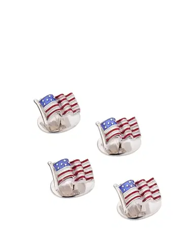 Jan Leslie Men's American Flag Tuxedo Studs | Thumbnail 1