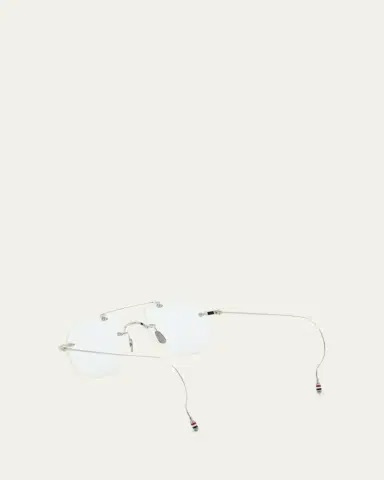 Thom Browne Men's Rimless Titanium Aviator Eyeglasses | Thumbnail 2 Thom Browne Men's Rimless Titanium Aviator Eyeglasses | Thumbnail 2