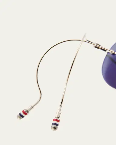 Thom Browne Men's Rimless Titanium Round Sunglasses | Thumbnail 5 Thom Browne Men's Rimless Titanium Round Sunglasses | Thumbnail 5