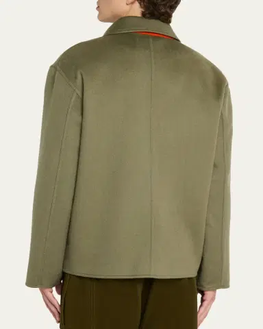 Loewe Men's Wool-Cashmere Shirt Jacket | Thumbnail 3