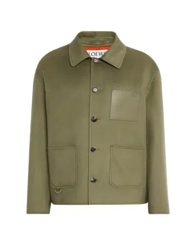 Loewe Men's Wool-Cashmere Shirt Jacket | Thumbnail 1