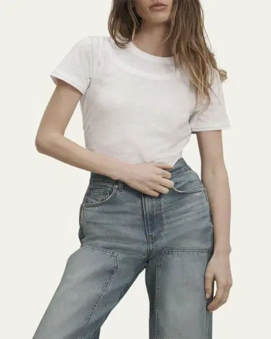 Veronica Beard Damian Layered Short-Sleeve Knit Top | Thumbnail 4