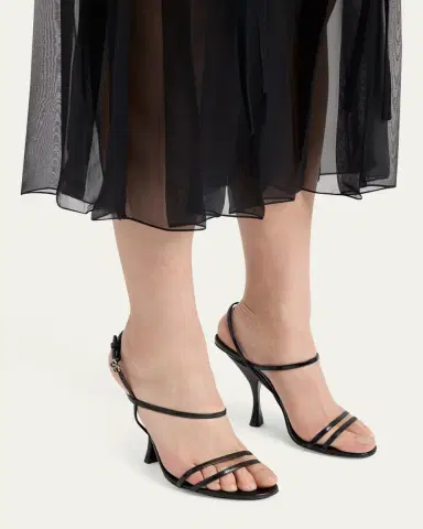 Dolce & Gabbana Patent Leather Double-Strap Sandals | Thumbnail 2 Dolce & Gabbana Patent Leather Double-Strap Sandals | Thumbnail 2