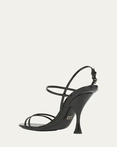 Dolce & Gabbana Patent Leather Double-Strap Sandals | Thumbnail 4 Dolce & Gabbana Patent Leather Double-Strap Sandals | Thumbnail 4