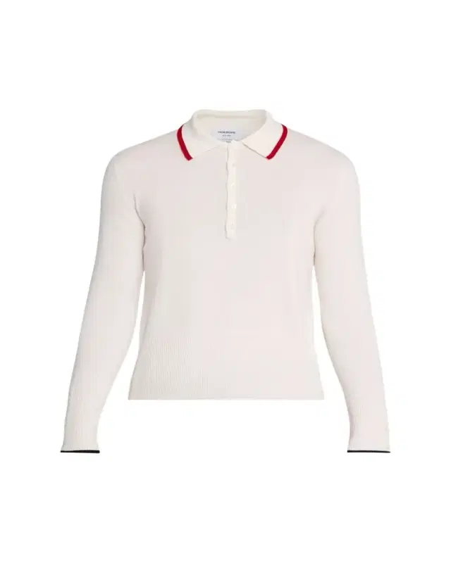 Thom Browne Men's Browne 65 Jersey Intarsia Cashmere Polo