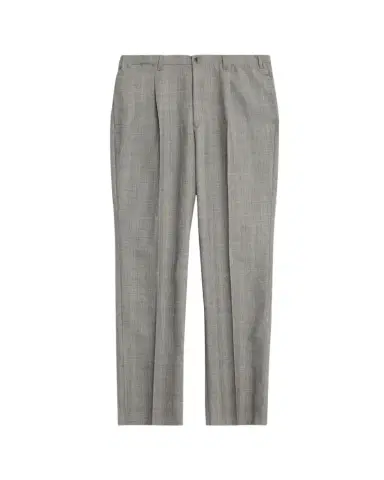 Giuliva Heritage Men's Glen Plaid Straight Wool Trousers | Thumbnail 1