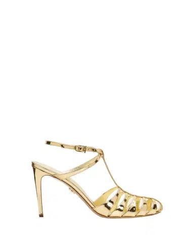 Ferragamo 95mm Lipa Metallic Leather Sandals | Thumbnail 1 Ferragamo 95mm Lipa Metallic Leather Sandals | Thumbnail 1