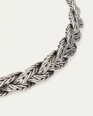 Jan Leslie Men's Braided Sterling Silver Bracelet | Thumbnail 3