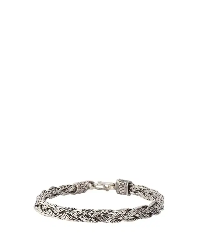 Jan Leslie Men's Braided Sterling Silver Bracelet