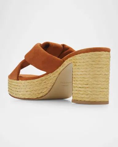 Ferragamo 85mm Douglas Leather Espadrille Platform Sandals | Thumbnail 8