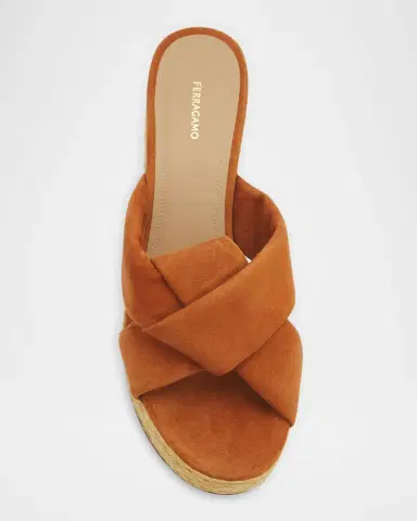 Ferragamo 85mm Douglas Leather Espadrille Platform Sandals | Thumbnail 10