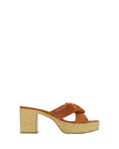 Ferragamo 85mm Douglas Leather Espadrille Platform Sandals | Thumbnail 1