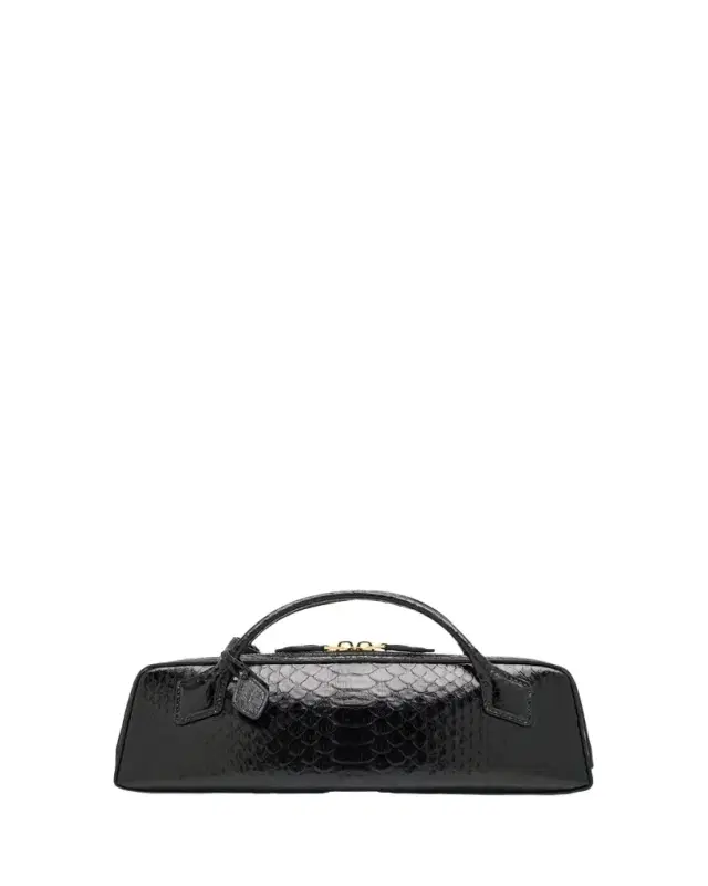 ALAIA Le Teckel Snakeskin Top-Handle Bag