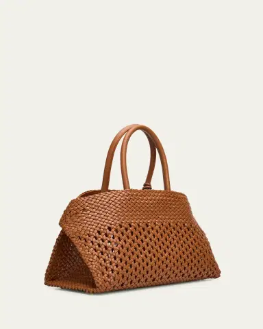 Ferragamo Hug Intrecciato Leather Medium Handbag | Thumbnail 3